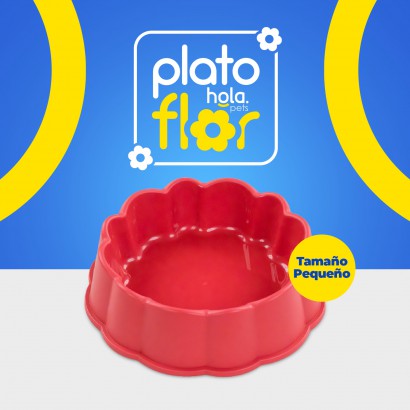 Plato Flor Pequeño - Coral...