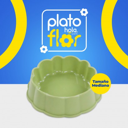 Plato Flor Mediano - Menta...
