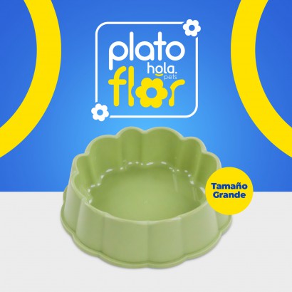 Plato Flor Grande - Menta...