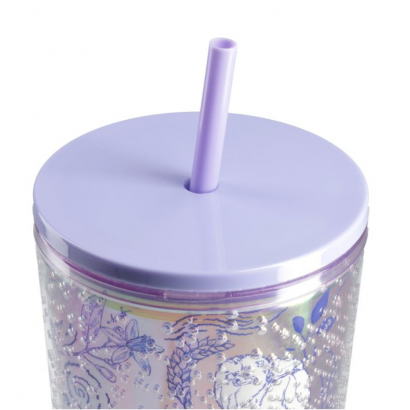 Vaso plástico 750 ml rosado...