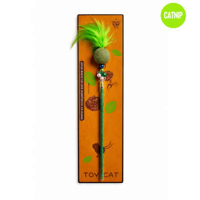 Varita para gatos con pluma...