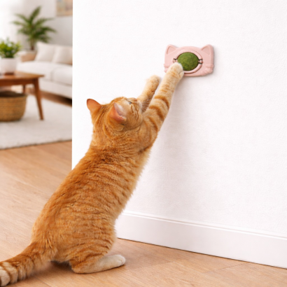 Cara de gato con Catnip con...