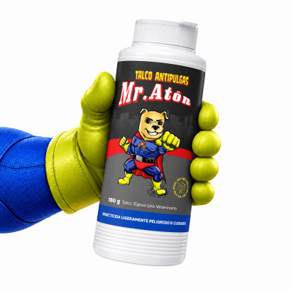 Talco Anti-Pulgas Mr. Atón